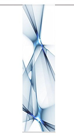 Home fashion Franklin Schiebevorhang, Canvas, Blau, 245X60 cm