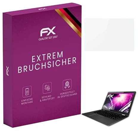 atFoliX Glasfolie kompatibel mit Lenovo Yoga 510 14 inch Panzerfolie, 9H Hybrid-Glass FX Schutzpanzer Folie