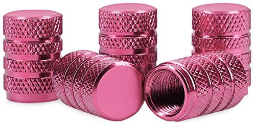 kwmobile Juego de Tapas Compatible con válvulas - Tapas de Metal para válvula de neumáticos de Coche y Bicicleta en Oro Rosa