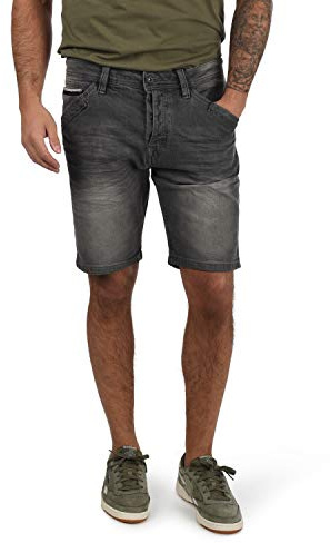 Indicode Alessio herr jeans shorts kort denim byxor med stretch normal passform