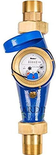 Suinga Hunter Bewässerungszähler für Hydrawise WiFi Programmierer, Gewinde 3/4 Zoll männlich inklusive Impulsgeber je 1 Liter DN 20 mm Wasserzähler zum Ablesen des Wasserverbrauchs