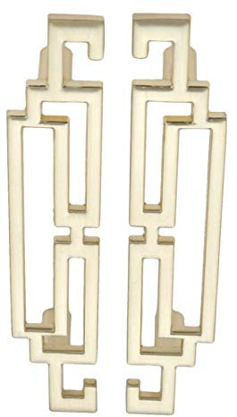 Mgoodoo Tirador para puerta de armario de cocina, cajones y pomos para muebles, herrajes de estilo retro europeo (2 unidades, 96 mm, dorado)