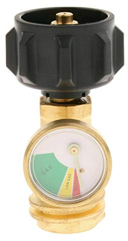 Adaptateur De Bouteille De Propane Avec Manomètre De Pression, Riloer compteur de jauge de gaz propane QCC1 pour votre barbecue réchauds de camping