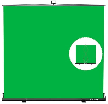 【Wider Style】 RAUBAY 78.7 x 82.7in Large Collapsible Green Screen Backdrop