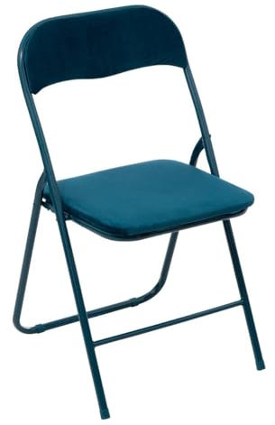 5five - sedia pieghevole in velluto blu