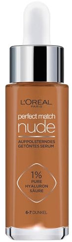 L'Oréal Paris Perfect Match Tinted Serum Fond de teint liquide nourrissant à l'acide hyaluronique Sérum teinté n°6-7 Medium 1 x 30 ml