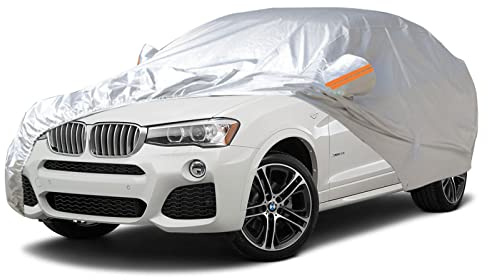 Autoabdeckung Wasserdicht Atmungsaktiv, Vollgarage Autoplane für Regen Sonne Staub Schutz, PKW Abdeckplane Wetterfest, Faltgarage für SUV Limousine und Kombi (3XL(Für Limousine 460 Bis 490 cm))