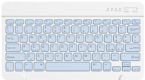 HZD Tastiera Wireless Bluetooth, Ricaricabile Tastiera Senza Fili Universale Ultra Sottile per Tablet, per Tablet Samsung/IOS/Android/Windows/Telefoni,Layout Italiano QWERTY