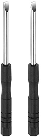 sourcing map Mini Fendue Tournevis, 3.0mm Plat Tête pour Montre Lunettes Électronique Réparation, 2 Pcs