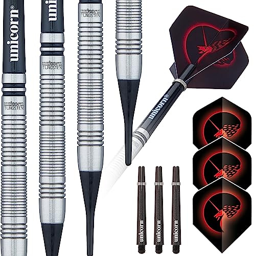 Unicorn Dart-Set mit weicher Spitze, Wolfram-Barrels | 17 g, 18 g, 19 g oder 20 g