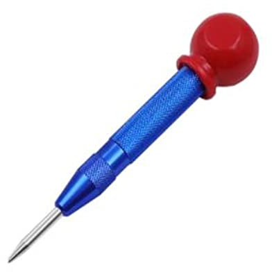 Poinçons de marqueur de localisateur de Ressort Automatique marqueur de Trou de départ percuteur Brise-vitre marqueur de Travail du Bois perceuse Centrale en Acier (Color : Blue, Size : 130mm)