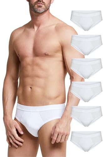 POMPEA Slip COT.Planet C.T, Blanc, M (Lot de 6) Homme