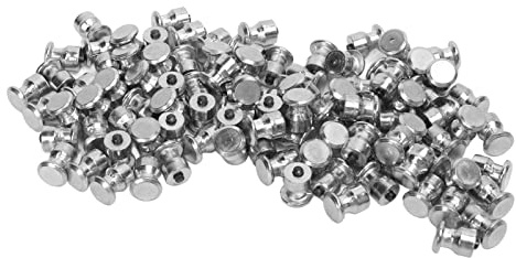 Yctze 100 Stück Silberne Auto-Reifen-Spikes, Rutschfest, Stabil, Verschleiß, Powersport-Radbolzen, Anti-Rutsch-Reifen-Spikes, Auto-Reifen-Spikes, Autozubehör, Reifenschrauben,