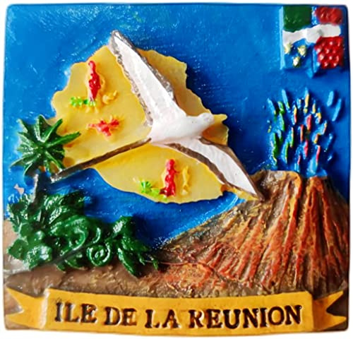 Reunion Island Frankreich Kühlschrankmagnet Kühlschrankmagnet Dekoration Magnet Aufkleber Souvenir Harz Handwerk