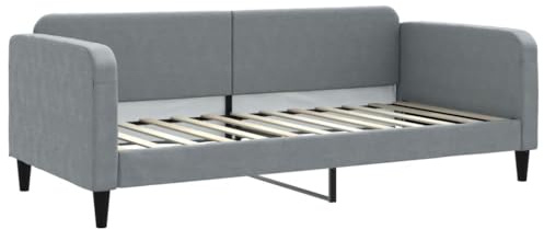 vidaXL Tagesbett Hellgrau 90x200 cm Stoff