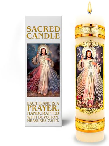 The Magnificient Prayer Candles Collection - Our Lady of Guadalupe Religious Candles - Catholic Candle cirios religiosos catolicos Jesus Candle st Jude - veladoras mexicanas velas para bautizo