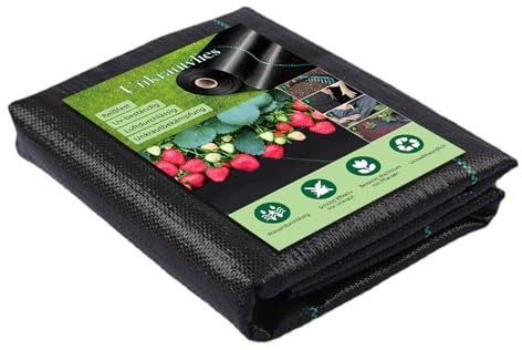X-shuan Unkrautvlies, Gartenvlies wasserdurchlässig, Unkrautfolie 90g/m², Unkrautflies für Garten mit UV-Stabilisierung, Mulchfolie – 2m x 5m