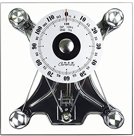 Personenwaage für das Körpergewicht, analog, mechanische Waage für das Körpergewicht, stabile Basis, großes drehbares Zifferblatt, genaues Wiegen, batterielos, rutschfest, Senioren, Kinder, Männer,