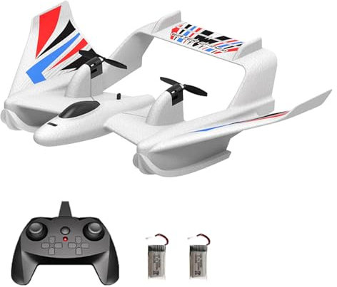 Goolsky RC Flugzeug 3in1 Ferngesteuertes - Wasser Land Luft Fernbedienung 2,4 GHz Gyroskop EPP Drohne Stunt Fliegen Schlitten Design