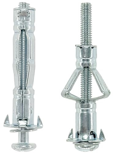 50 bulloni di espansione in metallo per cartongesso, viti di fissaggio per cartongesso, tasselli per pareti cave