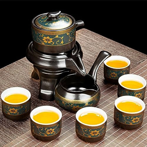 DDKYHU Set da tè Giapponese Set da tè Set da tè Cinese Set da tè Kung Fu Celadon di Lusso Leggero in Stile Giapponese, Set da tè in Ceramica per tè Interessante