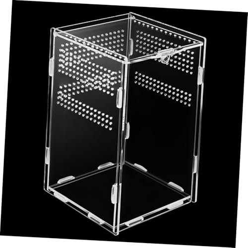 Milisten Futterbox Für Reptilien Und Terrarium Aus Transparentem Acryl 12x12x20cm Kompakt Und Leicht Für Vogelspinnen Stabheuschrecken Und Echsen Vielseitig Einsetzbar Für Terrarienhaltung