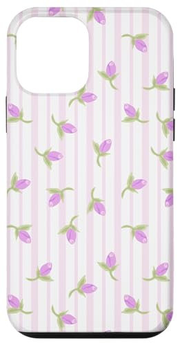 Custodia per iPhone 12 mini Viola Lilla Floreale Delicato Modello Girly Estetica