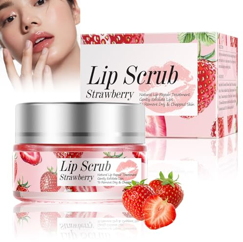 Labial Scrub, Exfoliante Labial, Cuidado Labial con Sabor a Frutas, Mascarilla Labial Hidratante, Mascarilla Labial Para Dormir, Apta Para Todas Las Personas lipmask1-3