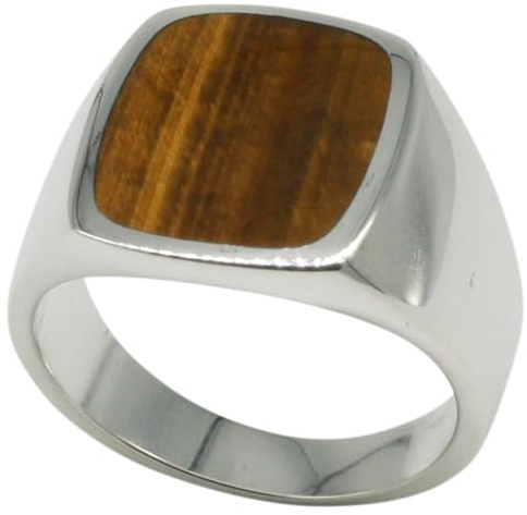 Feiner Siegelring aus 925er Silber mit Tigerauge