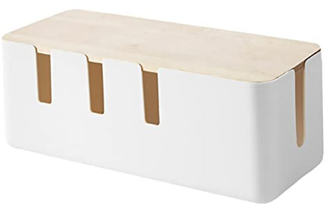 HOMSFOU Caja Gestión De Cables Organizador Cables Caja Almacenamiento Enchufes
