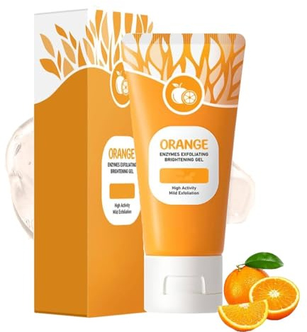 Orange Enzymes Exfoliating Brightening Gel,Orange Peeling Gel für Gesicht und Körper,Orange Face Exfoliator Scrub,Brightening Peeling Gels für Damen,Tiefenreinigendes Scrubber für alle Haut (1PC, 50g)