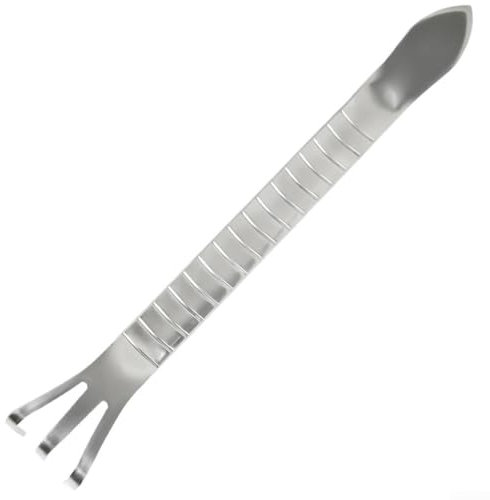 Gardening Made Easy - Rastrello a mano a tre punte in acciaio inox per bonsai e piccole piante