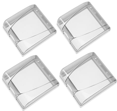 Lurrose 4 Pezzi Copripresa Adesivo per Interruttori e Prese Elettriche Tipo Protezione per Bagno Facile Installazione e Rimozione Sicurezza Garantita per Umidi