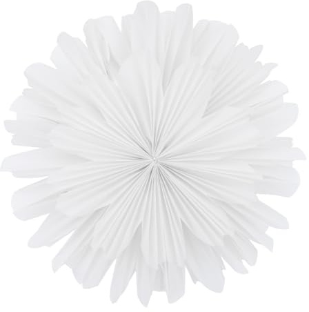 BAZEITFLOW Papier Lampenschirm Nordischer Kreativpapier Origami Weiß Doppellagiger Blüten Hängelampe Deckenleuchte Pendelleuchte Lampenschirm Für Wohnzimmer Schlafzimmer Kunstvoll Warmes