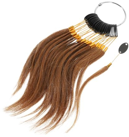 DECORNIJIA 30 Stück Echthaar Farbkarte für Haare Professionell mit Langzeitlagerung Haarfärbemittelproben für Friseurbedarf und Beauty Shop