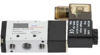 Válvula solenoide de aire de 2 posiciones y 5 vías, 110 V CA, 4,8 W, 3/8 PT, 4V310-10