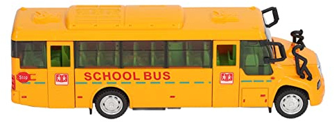 Picysa Modello di Autobus Scuola Giallo in Lega Pressofuso Porta Aperta 1:32, Veicolo Giocattolo con Luci e Suoni