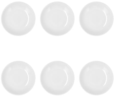 Bidasoa Set de 6 platos hondos Glacial Coupe de porcelana 21 cm | Blanco, Porcelana, formato redondo, acabado brillo, 21 cm, 6 piezas, apilable, apto para microondas, apto para frigorífico