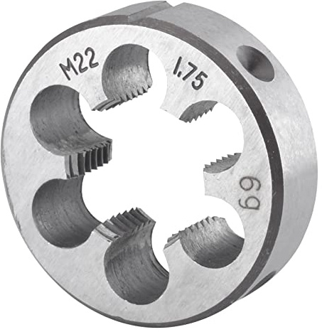 Forme circolari metriche Filiera rotonda destra metrica in argento M22 x 1,75