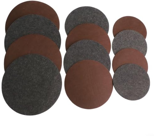 Lot de dessous de verre réversibles en feutre, tapis de pot de fleurs circulaires absorbants pour intérieur et extérieur, plateau de protection de sol marron anthracite, lavable