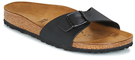 BIRKENSTOCK Classic Madrid Birko-Flor, Damen Pantoletten, Gr.-37 EU,Schwarz