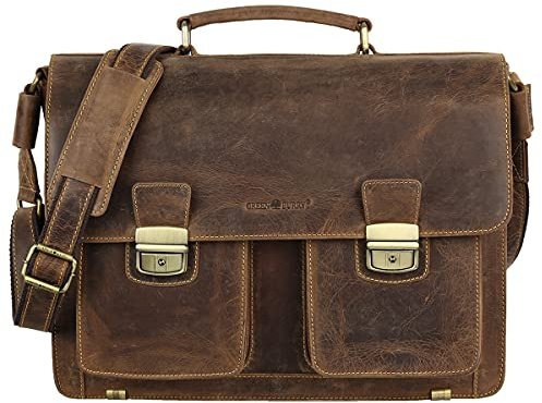 Greenburry Vintage Aktentasche Leder 40 cm