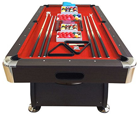 Tavolo da Biliardo Professionale con Accessori per Carambola e Snooker - Biliardo da Adulti Robusto - 8 Ft Rosso