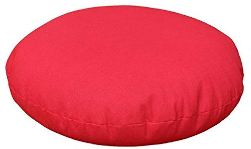 Yoga Meditationskissen mit Bio Buchweizen rund ca. 42cm - Yogakissen rot