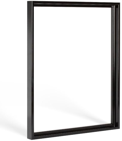 Bildershop-24 Schattenfugenrahmen Lemgo für Keilrahmenbilder und Leinwände 30x30cm Schwarz Hochglanz