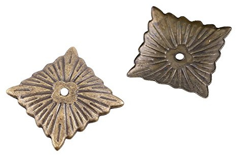 Walfront 100 stück Vintage Polsternägel, Runder Großköpfiger Bronze Metall Ziernägel für Tags Möbel Sofa Schuh Tür Tack Stud(K247 Quadratischer 21 * 21mm)