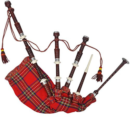 Festnight Schottischer Dudelsack Highland Bagpipe Sackpfeife Steward Tartan Rot