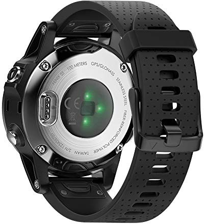 NotoCity für Garmin Fenix 6s/5s/7s Armband, 20mm Silikon Armband für Garmin Fenix 5s Plus/7s Pro, Quickfit Ersatzarmband (Schwarz)