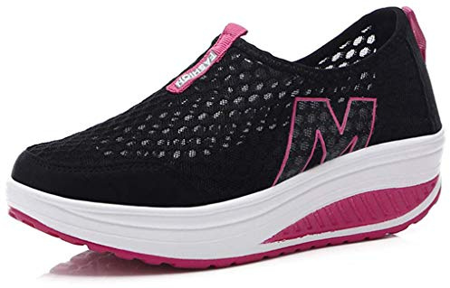 Zapatillas De Deporte Zapatos Respirado Ligero Malla Talla 35-42 Mujeres Deporte Running Zapatillas Sacudir Casual Zapatos Height-Increasing Sneaker