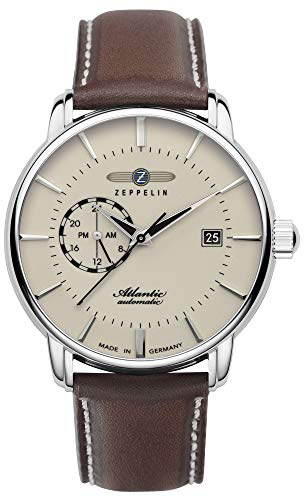 Zeppelin Herrenuhr mit Lederband Serie Atlantic Automatik Datum 8470